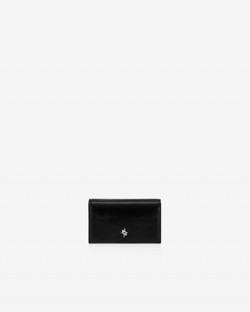 Women's Find Kapoor Flamma Flap Card Tote Wallets Black | SQH5734HZ