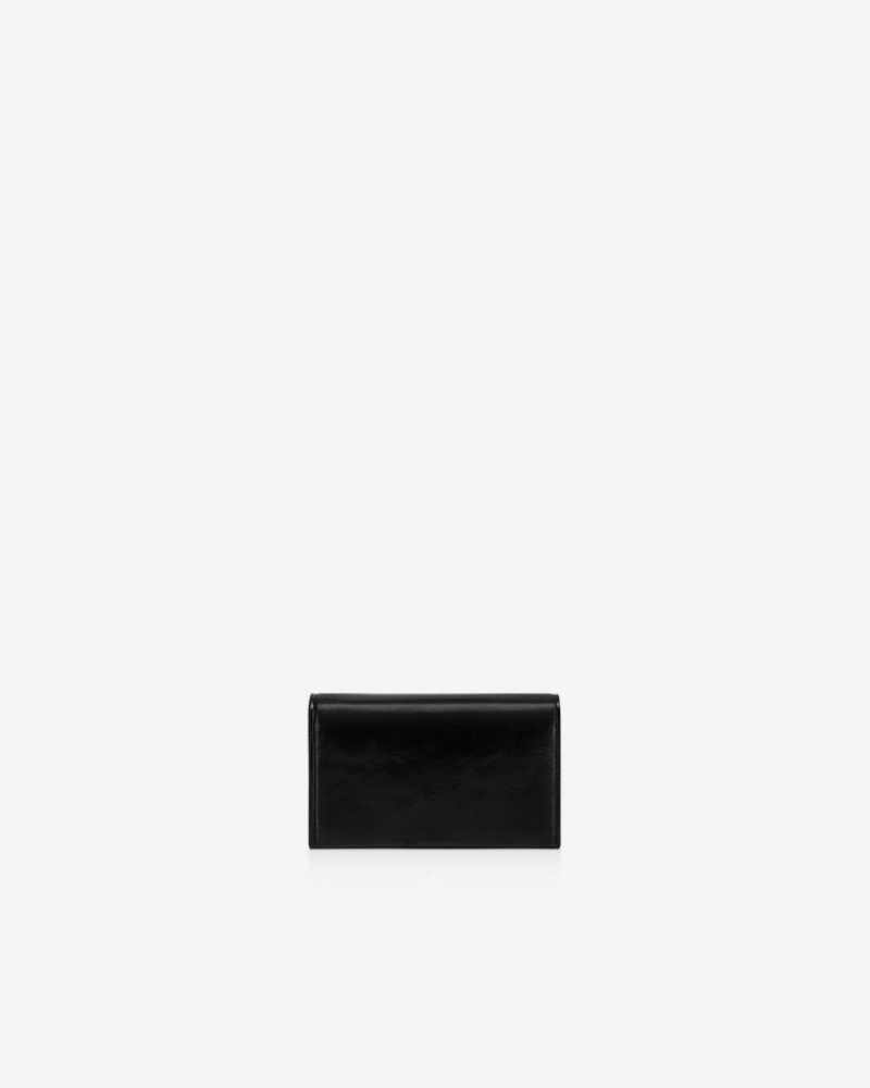 Women's Find Kapoor Flamma Flap Card Tote Wallets Black | SQH5734HZ