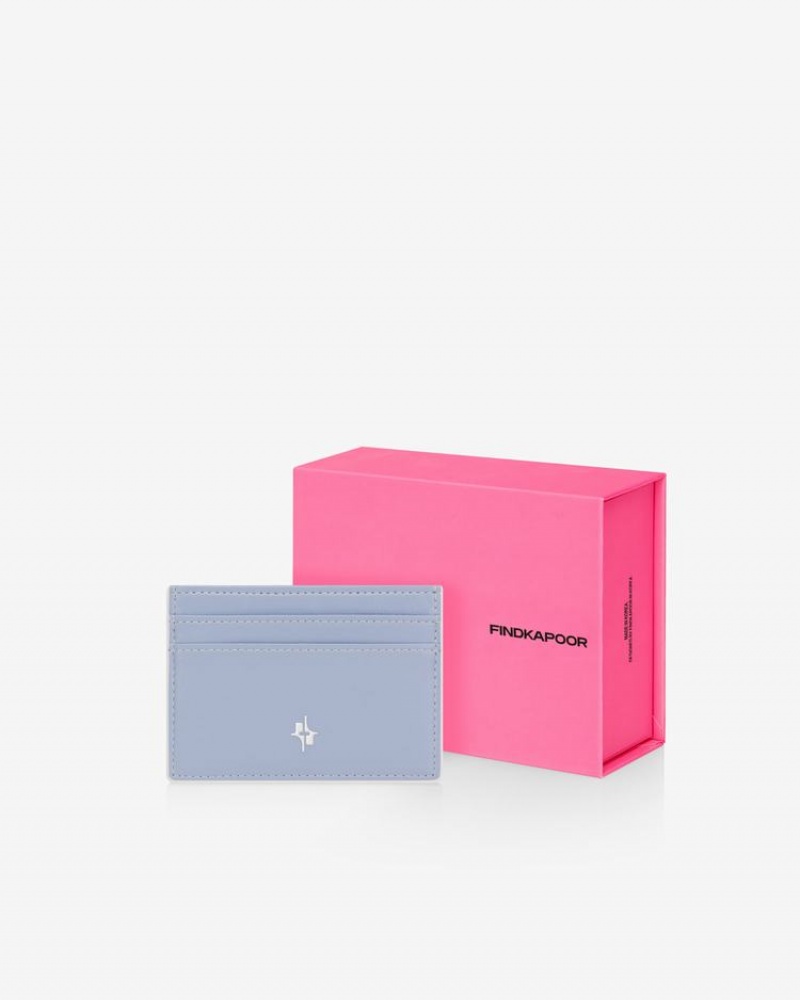 Women's Find Kapoor Flamma Slot Card Tote Wallets Grey Blue | DHA156IX