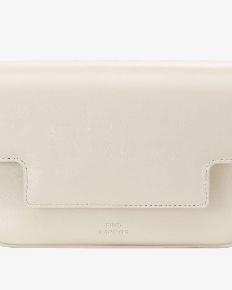 Women's Find Kapoor Lia Bag 19 Crinkled Tote Crossbody Bags White | YXX8170AW