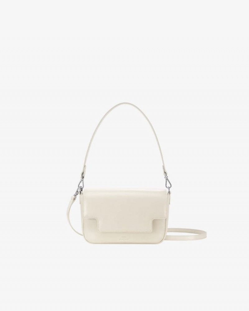 Women's Find Kapoor Lia Bag 19 Crinkled Tote Crossbody Bags White | YXX8170AW