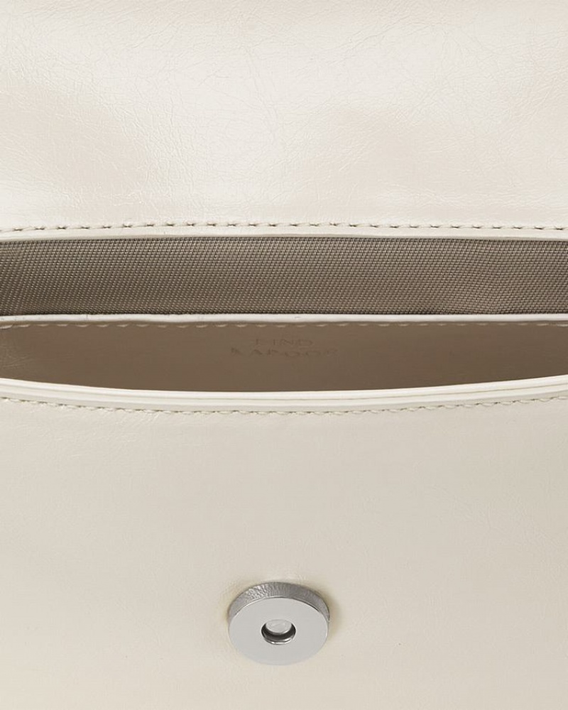 Women's Find Kapoor Lia Bag 19 Crinkled Tote Crossbody Bags White | YXX8170AW