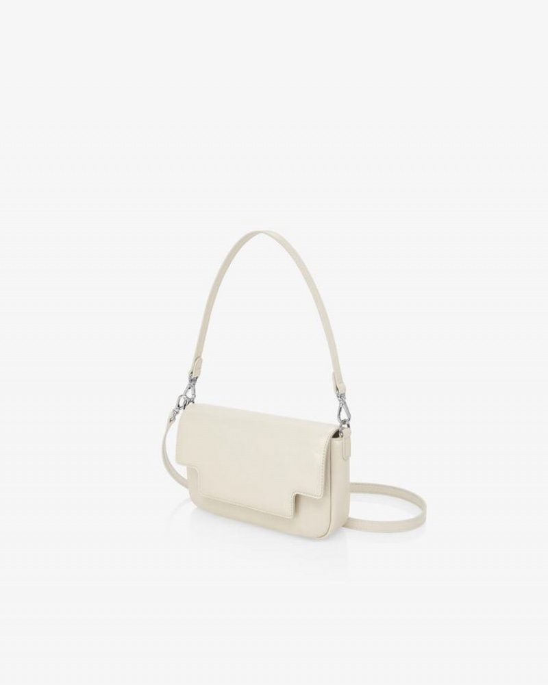 Women's Find Kapoor Lia Bag 19 Crinkled Tote Crossbody Bags White | YXX8170AW