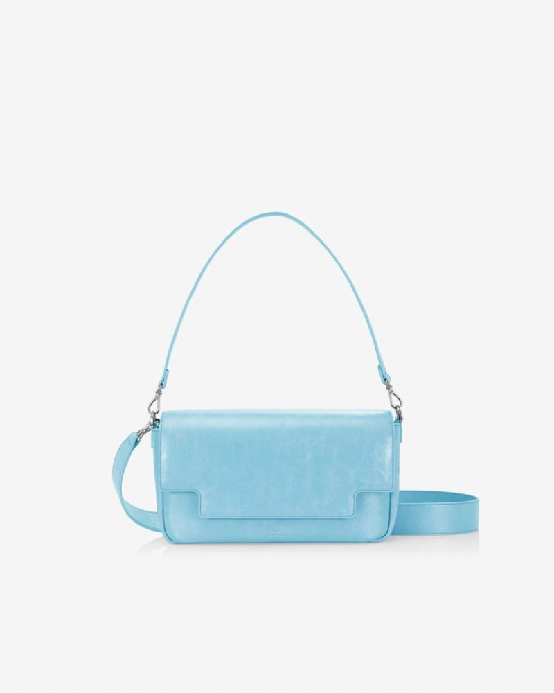 Women's Find Kapoor Lia Bag 27 Crinkled Tote Crossbody Bags Blue | XVR6931QH