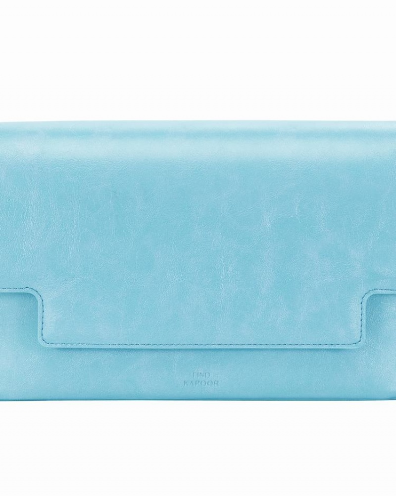 Women's Find Kapoor Lia Bag 27 Crinkled Tote Crossbody Bags Blue | XVR6931QH