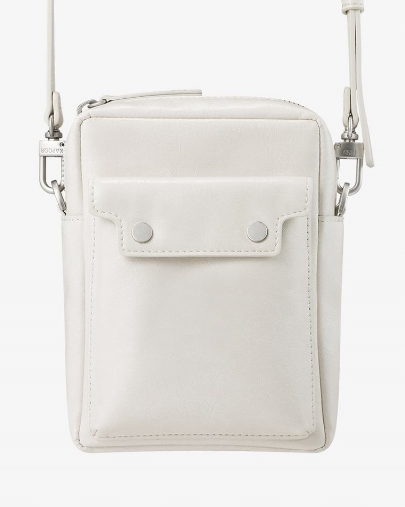 Women's Find Kapoor Marc Bag 12 Crinkled Tote Phone Bag White | PLB991FA