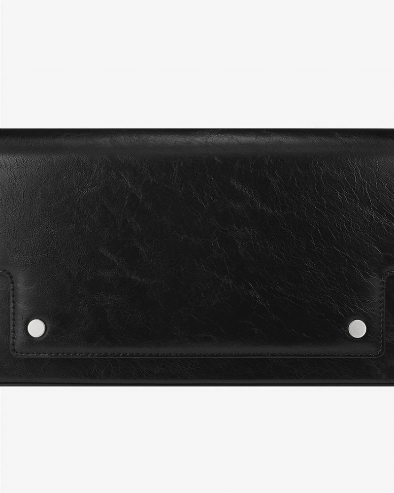 Women's Find Kapoor Marc Bag 26 Crinkled Tote Crossbody Bags Black | BEN8892IR