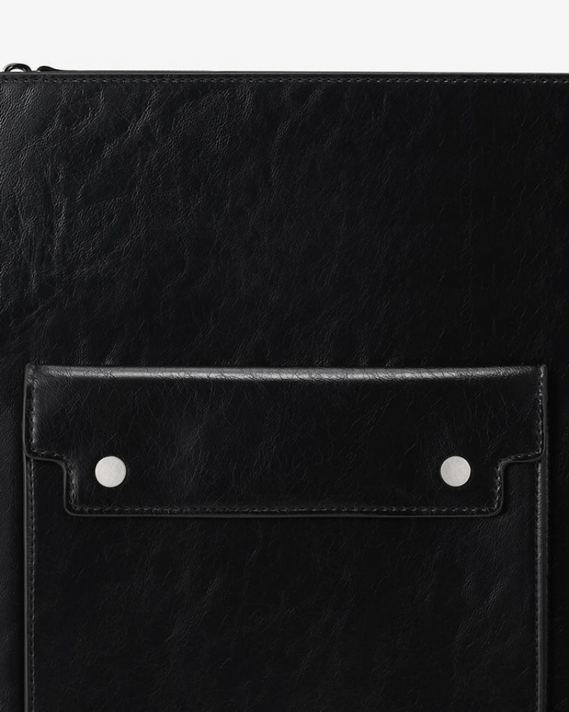 Women's Find Kapoor Marc Flat Bag 24 Tote Phone Bag Black | WMH469KF