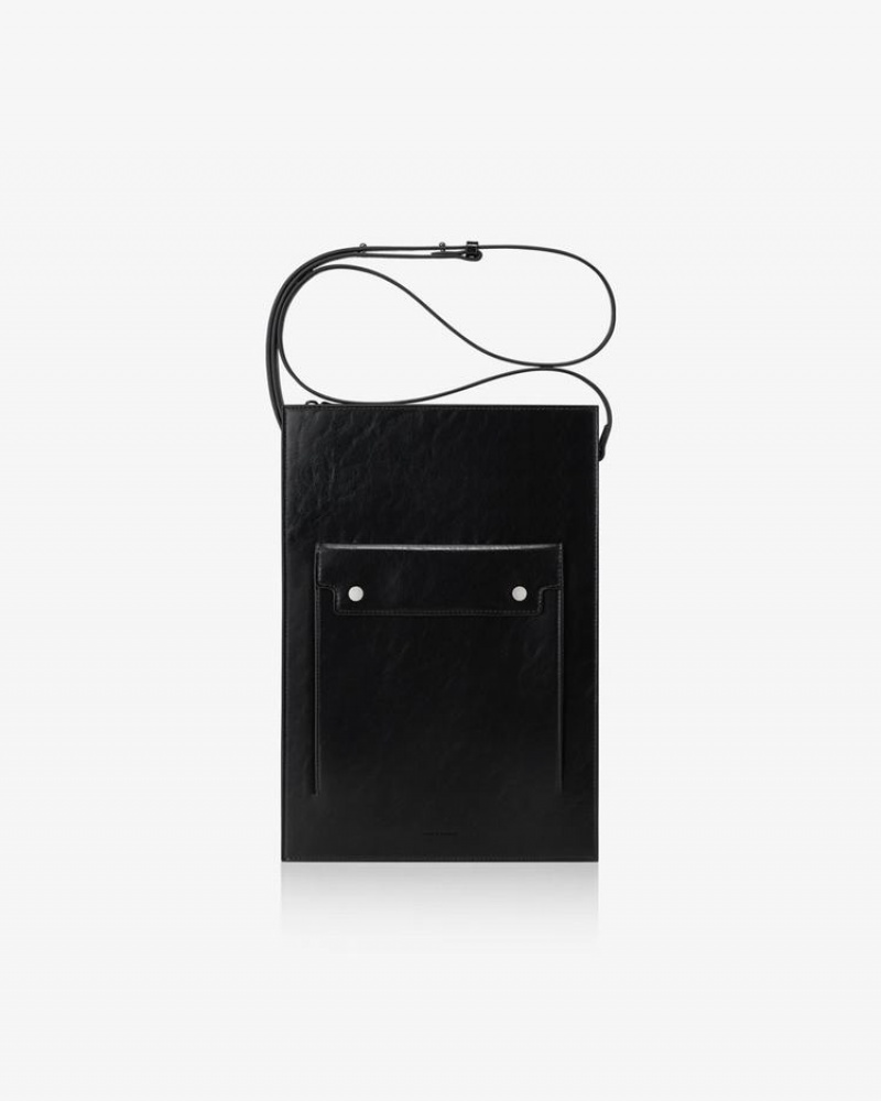 Women's Find Kapoor Marc Flat Bag 24 Tote Phone Bag Black | WMH469KF