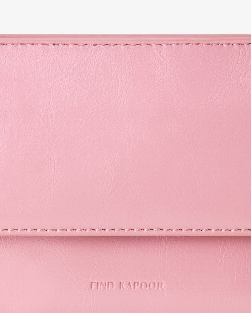 Women's Find Kapoor Marty Bag B 18 Crinkled Tote Crossbody Bags Pink | SWO3457TQ