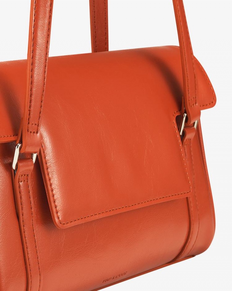 Women's Find Kapoor Marty Bag S 23 Crinkled Tote Shoulder Bags Orange | TVQ6239BB