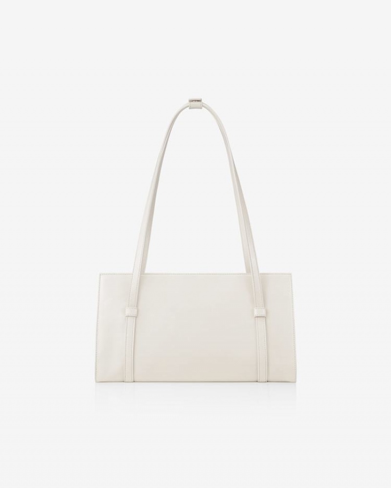 Women's Find Kapoor Marty Bag S 33 Crinkled Tote Shoulder Bags White | BAX5089MI