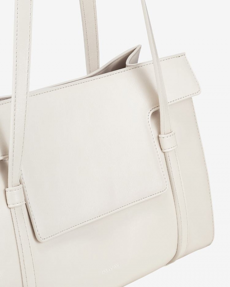Women's Find Kapoor Marty Bag S 33 Crinkled Tote Shoulder Bags White | BAX5089MI
