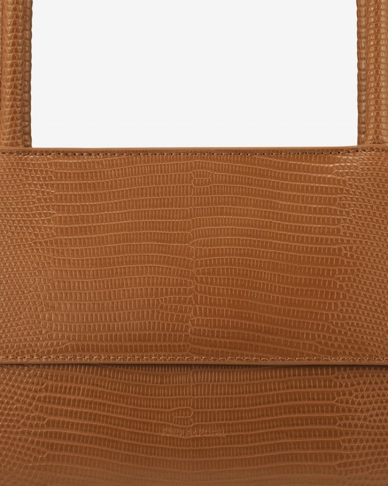 Women's Find Kapoor Marty Brick Bag 24 Lizard Tote Shoulder Bags Brown | SKI8881QT