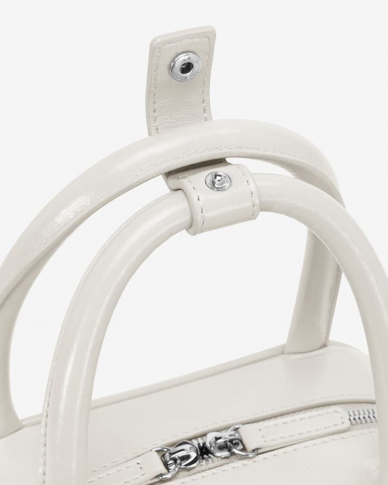 Women's Find Kapoor Marty Laura Bag 21 Crinkled Tote Crossbody Bags White | IIC7251ZJ