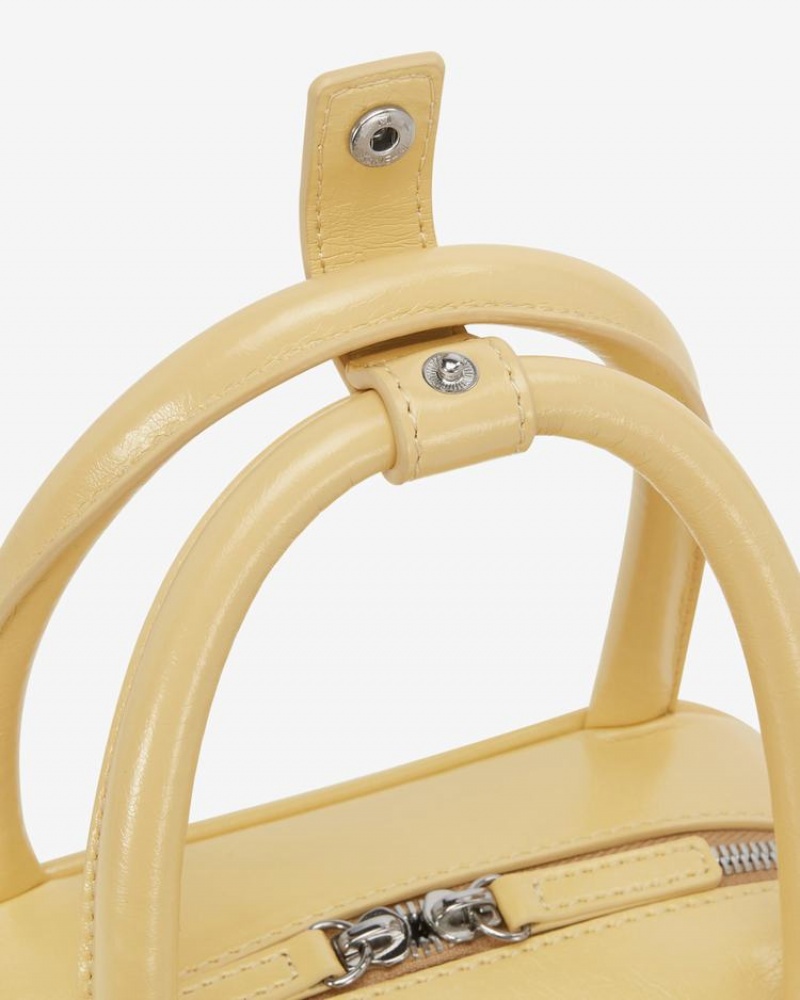 Women's Find Kapoor Marty Laura Bag 21 Crinkled Tote Crossbody Bags Yellow | TOA952IL