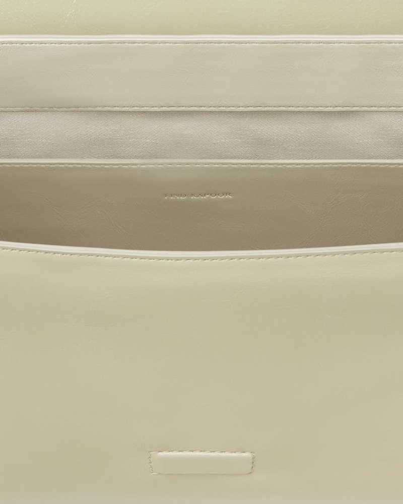 Women's Find Kapoor Marty Lizzi Bag 34 Crinkled Tote Shoulder Bags White | MMW830YT