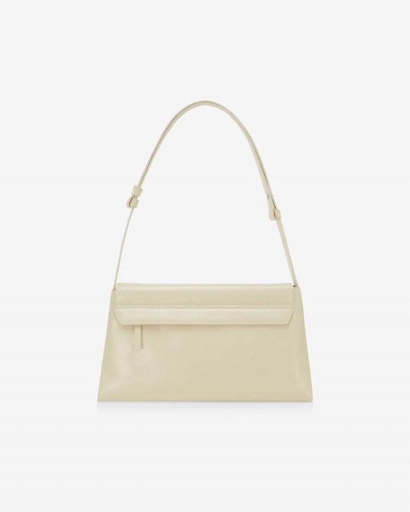 Women's Find Kapoor Marty Lizzi Bag 34 Crinkled Tote Shoulder Bags White | MMW830YT