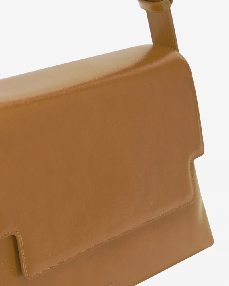 Women's Find Kapoor Marty Lizzi Bag 34 Crinkled Tote Shoulder Bags Brown | MBD6334RL