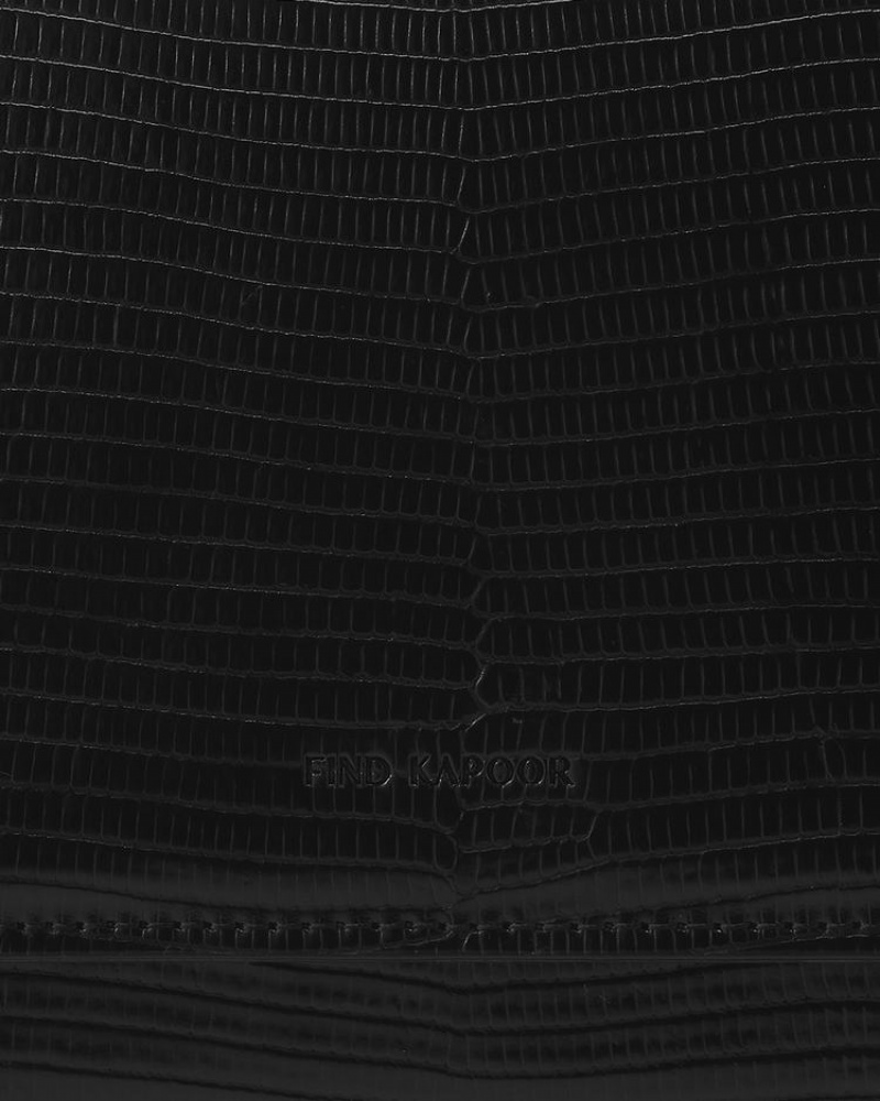 Women's Find Kapoor Patti Bag 26 Lizard Tote Shoulder Bags Black | XNJ4523CR