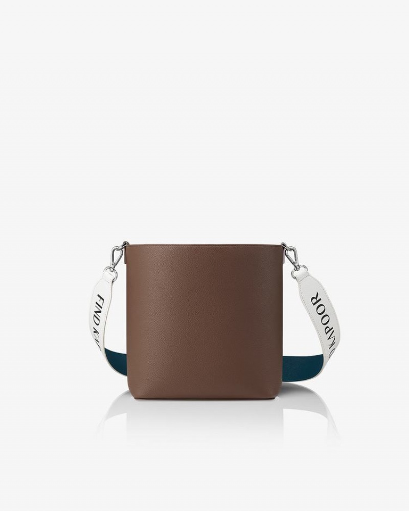 Women's Find Kapoor Pingo Bag 20 Basic Lettering Set Tote Bucket Bags Brown Purple | GEV9662FM