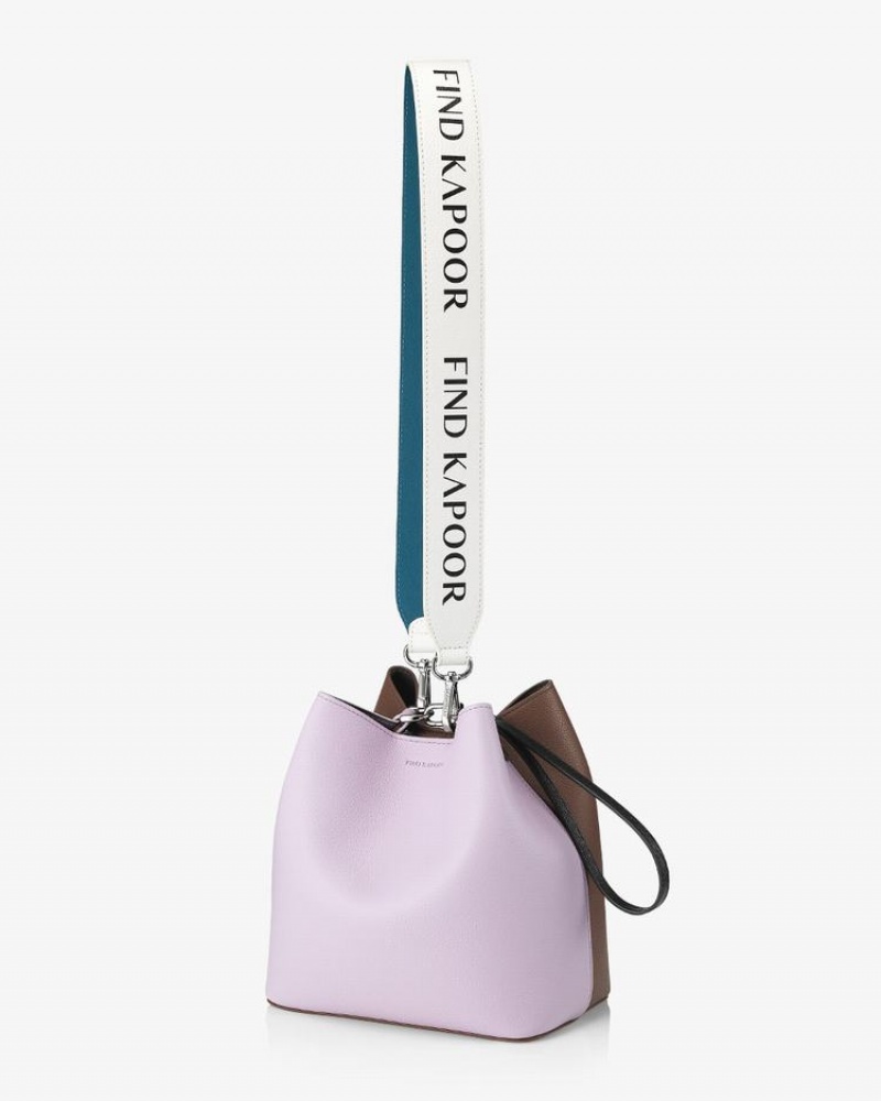 Women's Find Kapoor Pingo Bag 20 Basic Lettering Set Tote Bucket Bags Brown Purple | GEV9662FM