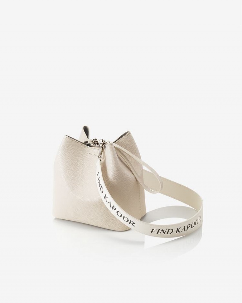 Women's Find Kapoor Pingo Bag 20 Basic Lettering Line Set Tote Bucket Bags White | JZJ414PX