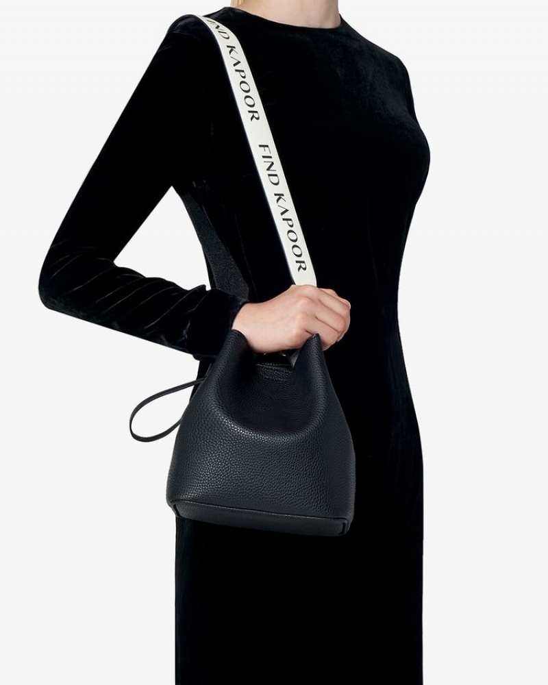 Women's Find Kapoor Pingo Bag 20 Basic Lettering Line Set Tote Bucket Bags Black | GLT8697BW