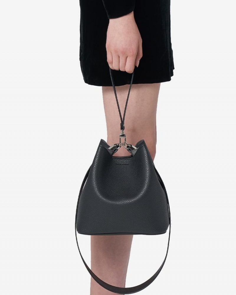 Women's Find Kapoor Pingo Bag 20 Basic Lettering Line Set Tote Bucket Bags Black | GLT8697BW