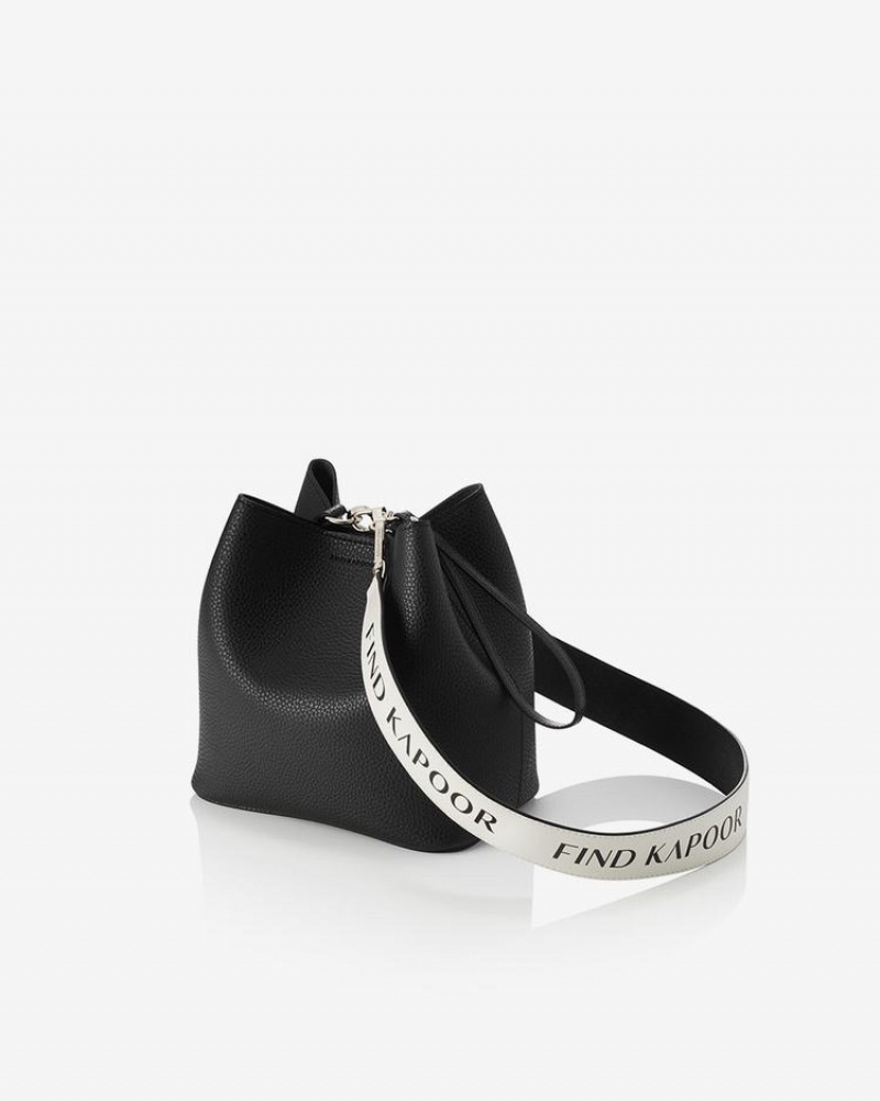 Women's Find Kapoor Pingo Bag 20 Basic Lettering Line Set Tote Bucket Bags Black | GLT8697BW