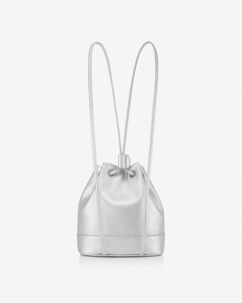 Women's Find Kapoor Pingo Plum 18 Tote Backpacks Silver | GES5033DN