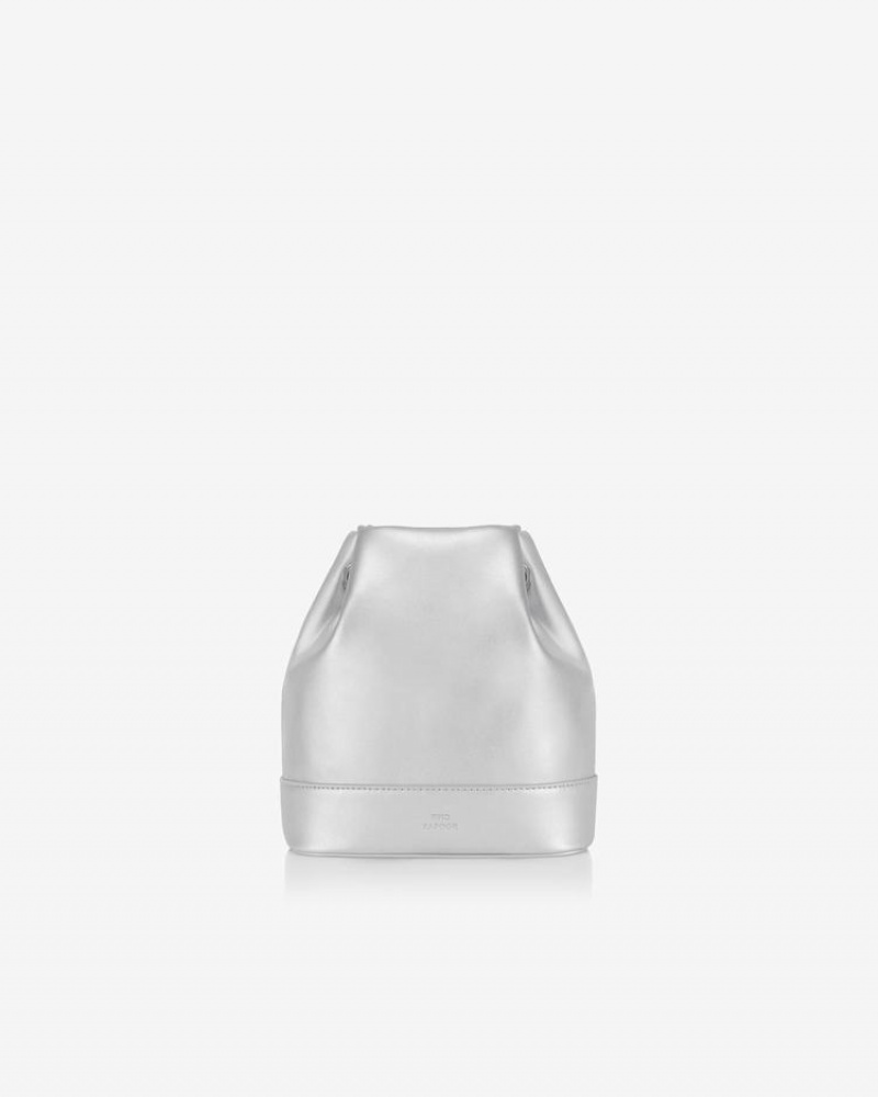 Women's Find Kapoor Pingo Plum 18 Tote Backpacks Silver | GES5033DN